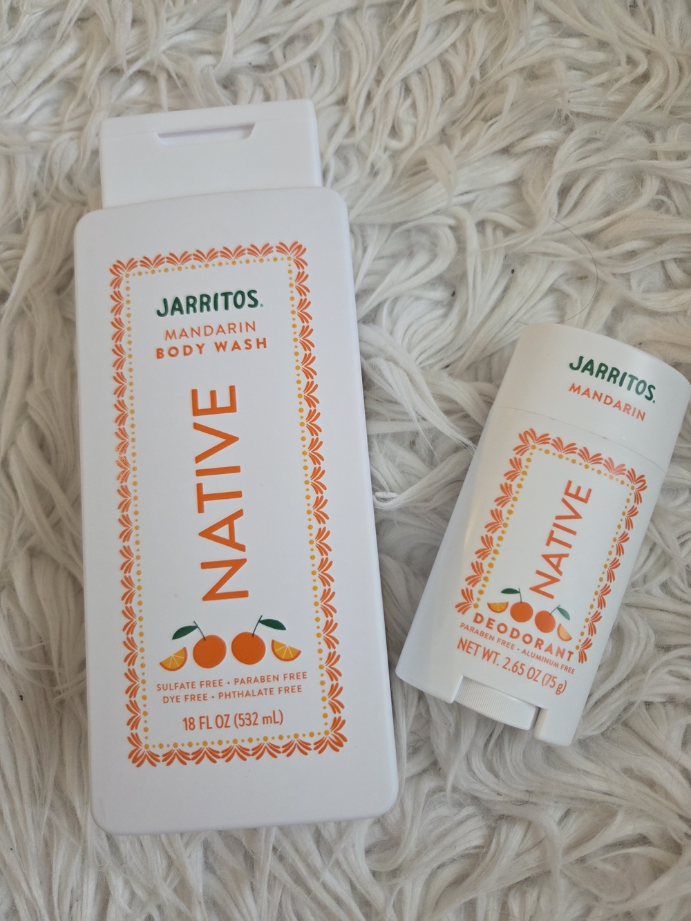 Native Mandarin Body Wash & Deodorant Duo - White and Orange